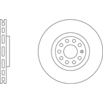 Apec Blue Vented Brake Disc (SDK6400) Fits: Audi Front Axle