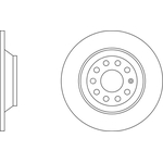 Apec Blue Solid Brake Disc (SDK6403) Fits: Audi Rear Axle