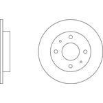 Apec Blue Solid Brake Disc (SDK6405) Rear Axle