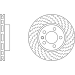 Apec Blue Vented Brake Disc (SDK6410) Front Axle