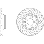 Apec Blue Vented Brake Disc (SDK6412) Front Axle
