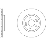 Apec Blue Vented Brake Disc (SDK6413) Fits: Hyundai Front Axle