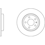 Apec Blue Solid Brake Disc (SDK6416) Fits: Audi Rear Axle