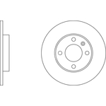 Apec Blue Solid Brake Disc (SDK6418) Front Axle