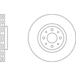 Apec Blue Vented Brake Disc (SDK6421) Fits: Fiat Front Axle