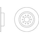 Apec Blue Solid Brake Disc (SDK6425) Fits: Alfa Romeo Rear Axle