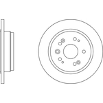 Apec Blue Solid Brake Disc (SDK6427) Fits: Honda Rear Axle