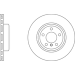 Apec Blue Vented Brake Disc (SDK6434) Fits: BMW Front Axle