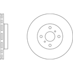 Apec Blue Vented Brake Disc (SDK6435) Fits: Toyota Front Axle