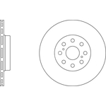Apec Blue Vented Brake Disc (SDK6437) Fits: Toyota Rear Axle