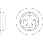 Apec Blue Solid Brake Disc (SDK6443) Fits: Mercedes Rear Axle