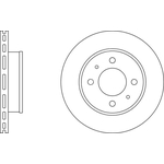 Apec Blue Vented Brake Disc (SDK6446) Fits: Hyundai Front Axle