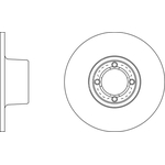 Apec Blue Solid Brake Disc (SDK6447) Fits: Rover Front Axle