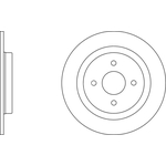 Apec Blue Solid Brake Disc (SDK6449) Fits: Ford Rear Axle