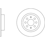 Apec Blue Solid Brake Disc (SDK6452) Rear Axle