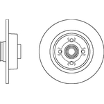 Apec Blue Solid Brake Disc (SDK6453) Fits: Renault Rear Axle