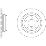 Apec Blue Vented Brake Disc (SDK6455) Fits: VW Rear Axle