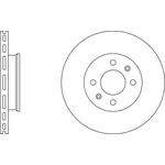 Apec Blue Vented Brake Disc (SDK6460) Fits: Hyundai Front Axle