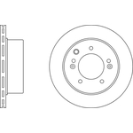 Apec Blue Vented Brake Disc (SDK6463) Fits: Kia Rear Axle
