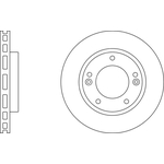 Apec Blue Vented Brake Disc (SDK6464) Fits: Kia Front Axle