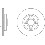 Apec Blue Solid Brake Disc (SDK6471) Fits: Peugeot Rear Axle