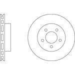 Apec Blue Vented Brake Disc (SDK6472) Fits: Jeep Front Axle