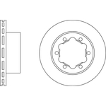Apec Blue Vented Brake Disc (SDK6474) Rear Axle
