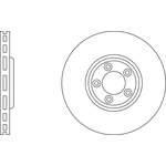Apec Blue Vented Brake Disc (SDK6475) Fits: Jaguar Front Axle