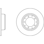 Apec Blue Solid Brake Disc (SDK6476) Fits: Land Rover Rear Axle