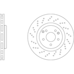 Apec Blue Vented Brake Disc - Drilled (SDK6477) Fits: Mercedes Front Axle