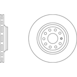 Apec Blue Vented Brake Disc (SDK6480) Rear Axle