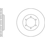 Apec Blue Vented Brake Disc (SDK6483) Fits: Metrocab Front Axle