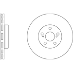 Apec Blue Vented Brake Disc (SDK6485) Fits: Toyota Front Axle