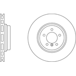 Apec Blue Vented Brake Disc (SDK6487) Fits: BMW Front Axle