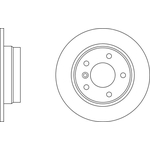 Apec Blue Solid Brake Disc (SDK6488) Fits: BMW Rear Axle