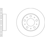 Apec Blue Vented Brake Disc (SDK6489) Front Axle