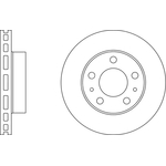 Apec Blue Vented Brake Disc (SDK6490) Front Axle