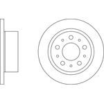 Apec Blue Solid Brake Disc (SDK6491) Rear Axle