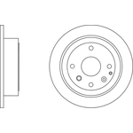 Apec Blue Solid Brake Disc (SDK6492) Rear Axle