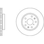 Apec Blue Vented Brake Disc (SDK6493) Front Axle