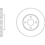 Apec Blue Vented Brake Disc (SDK6494) Fits: Ford Front Axle