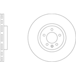 Apec Blue Vented Brake Disc (SDK6495) Front Axle