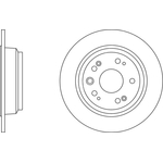 Apec Blue Solid Brake Disc (SDK6496) Fits: Honda Rear Axle