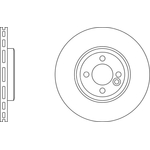 Apec Blue Vented Brake Disc (SDK6497) Fits: Mini Front Axle