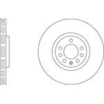 Apec Blue Vented Brake Disc (SDK6502) Fits: Vauxhall Front Axle