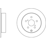 Apec Blue Solid Brake Disc (SDK6509) Fits: Toyota Rear Axle