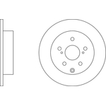Apec Blue Solid Brake Disc (SDK6510) Fits: Toyota Rear Axle