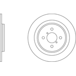 Apec Blue Solid Brake Disc (SDK6512) Fits: Toyota Rear Axle