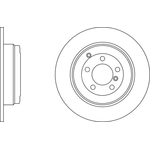 Apec Blue Solid Brake Disc (SDK6513) Fits: Land Rover Rear Axle