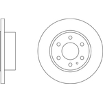 Apec Blue Brake Disc - Rear (SDK6514) Fits Iveco Daily